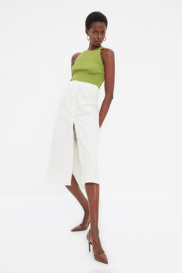 Ac?k Yesil Fitilli Ince Bluz TWOSS21BZ0090