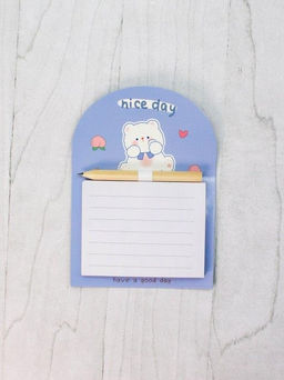 Магнитный блок для записей с карандашом Nice day, blue, 10х14 см