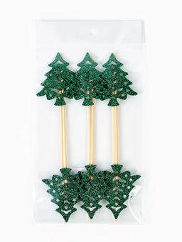 Шпажки для канапе Зеленые елочки, набор 6 шт.