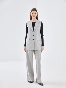 Ceket Yaka Kad?n Klasik Yelek