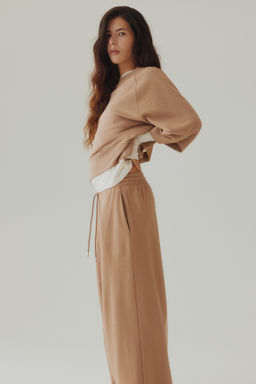 Pantal?n con cord?n de ajuste y pliegue decorativo - H&m фото 7