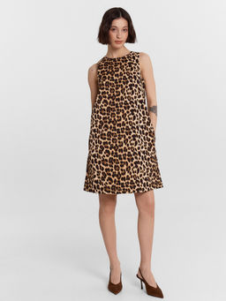 Платье женское леопардовое бежевый леопард 152687