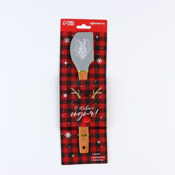 Набор для выпечки новогодний Олененок: формочка, силиконовая лопатка