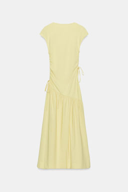 VESTIDO ASIM?TRICO FRUNCES / Amarillo - Zara фото 8