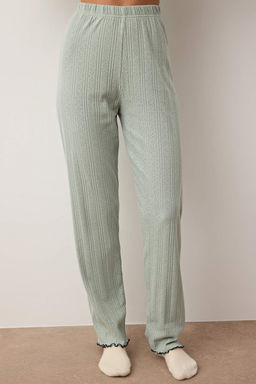 Yesil H?rkal? Pointel/Fitilli Baby Overloklu Orme Pijama Tak?m? THMAW26PT00219 - Trendyolmilla фото 3