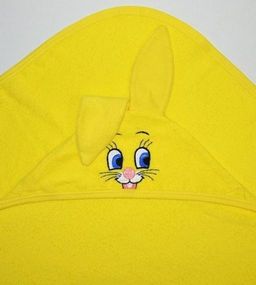 Уголок махровый детский Ушастик-ЖЕЛТЫЙ 95*95 см. хлопок 100% - Лен поволжья фото 3