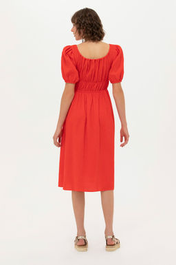 U. S. Polo Assn Женское красное тканое платье - U.s. polo assn фото 5