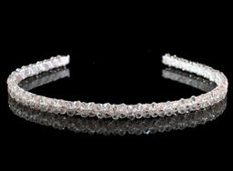 Ободок для волос с цирконом, цвет розовый