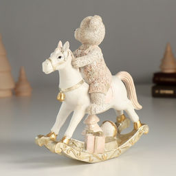 Фигурка полистоун «Мишка на коне», 13×6.5×15 см