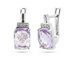 Серьги из серебра аметист, Харден