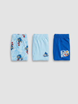 Sonic Bask?l? Erkek ?ocuk Boxer 3l?