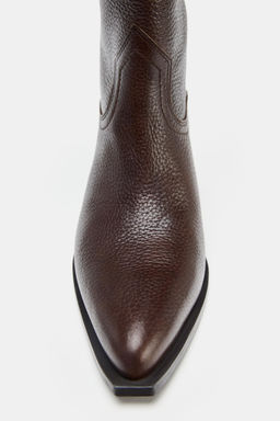 LEATHER KNEE-HIGH BOOTS