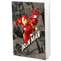 Блокнот на скрепке, А5, 40 листов, Железный человек, Мстители