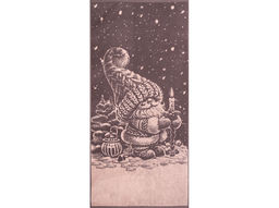 6сПолотенце махровое 102.411ж1 Рождественской ночью(т.с.мальв1) 67х150см