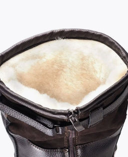 Монголки коричневые с замком, войлочная подошва, - Мирунт фото 27