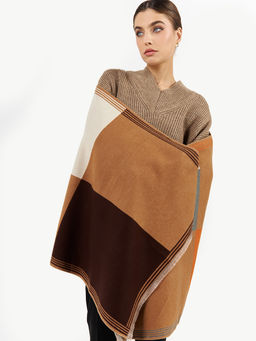 в составе ШЕРСТЬ  и КАШЕМИР Большой, мягкий, теплый  двусторонний палантин - Tantino фото 5