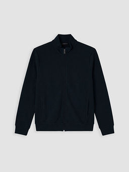 Dik Yaka Erkek Fermuarl? Sweatshirt