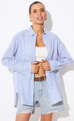 Рубашка д/р F512-1103 blue-white - Fine joyce фото 11