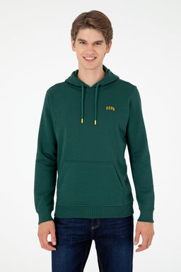 Мужской темно-зеленый базовый свитшот - U.s. polo assn фото 3