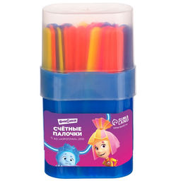 Цена за 4 шт. Счетные палочки 30 штук, в пластиковом пенале, МИКС «Фиксики»