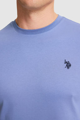 Erkek _ndigo Regular Fit Bisiklet Yaka Basic Ti__rt