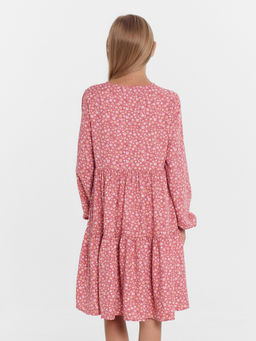 Платье для девочек темно-розовое в цветочки - Mark formelle фото 3