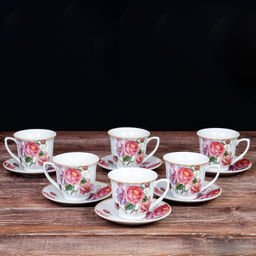 Чайный набор 12 предметов 220 мл / MS-7486 /уп 8/ металл подставка - Галеонтрейд фото 4