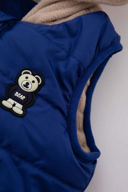 Жилет с капюшоном на флисовой подкладке для маленьких мальчиков - Defacto фото 3