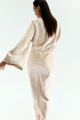 Vestido de sat?n con hombreras - H&m фото 4