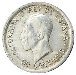 50 сентимо 1926 года Испания