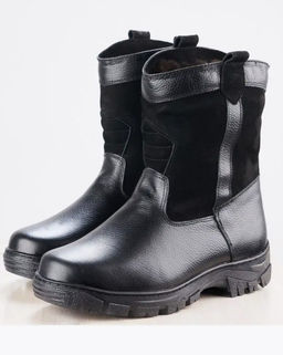 Мини-монголки мужские черные, литая подошва натуральная кожа - Мирунт фото 23