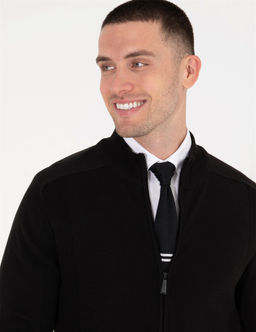 Siyah Slim Fit Fermuarl_ Triko H_rka - Pierre cardin фото 2