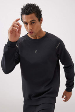 DeFactoFit Standart Fit Bisiklet Yaka Skuba Dalg?c Kumas Sweatshirt  фото 2