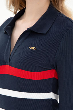 Женское темно-синее трикотажное платье Неожиданная скидка в корзине - U.s. polo assn фото 6