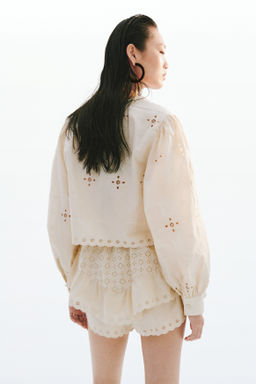 Blusa de algod?n con bordado ingl?s - H&m фото 4