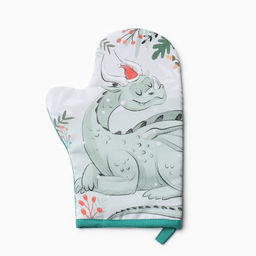 Набор кух. Доляна Сказочный дракон: варежка 20х28 см, прихватка 17х17 см, 35% хл, 65% пэ  фото 2