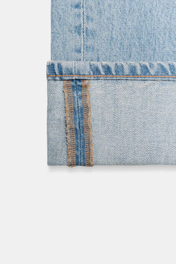 JEANS TRF RECTOS FOLD UP TIRO MEDIO / Azul claro - Zara фото 9