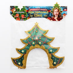 Кокошник карнавальный «Новогодняя ёлка», фетр