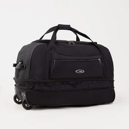 Сумка дорожная на колёсах, отдел на молнии, с увеличением, наружный карман, длинный ремень, цвет чёрный - Simaland фото 3