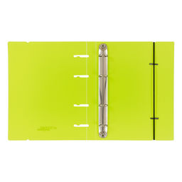 Expert Complete PRISMA NEON Папка-обложка для сменного тетрадного блока на 4 кольцах A5+ 700 мкм 20 мм эффект 3D 1 шт. d - 20 мм лайм EC21140021