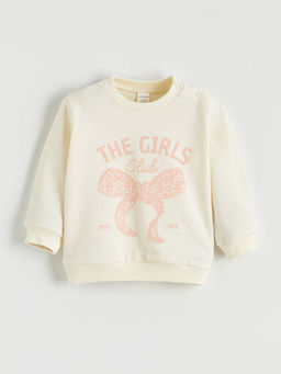 Bisiklet Yaka K?z Bebek Sweatshirt ve Tayt