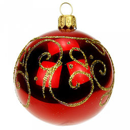 Елочная игрушка шар стеклянная Боярушка д6см, ручная художественная роспись, подарочная упаковка, набор 4шт (Россия) - Домашняя мода фото 2