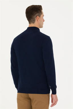 Кардиган мужской U. S. Polo Assn базовый темно-синий из хлопка - U.s. polo assn фото 12