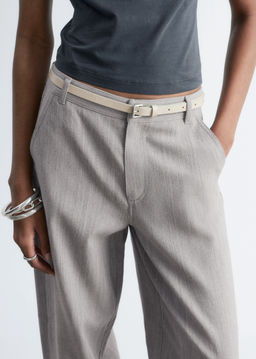 Pantalones de lana de perneras anchas - H&m фото 6