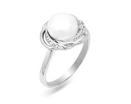 Кольцо из серебра жемчуг, К1371