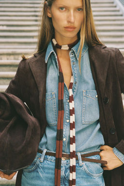 FAUX SUEDE FROCK COAT - Zara фото 2