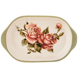 БЛЮДО-ШУБНИЦА КОРЕЙСКАЯ РОЗА 28*17.5*4.5 СМ