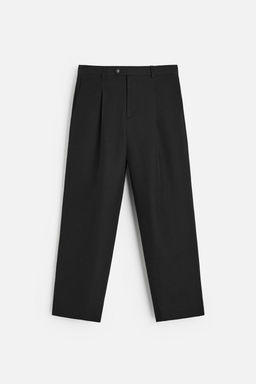 COTTON/WOOL PLEATED TROUSERS - Zara фото 6