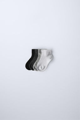FOUR-PACK OF PLAIN ANKLE SOCKS
