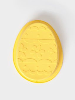 Цена за 2 шт. Форма для выпечки Доляна Пасхальное яйцо, 20.5?15.7?4.4 см, силикон, жёлтая  фото 3